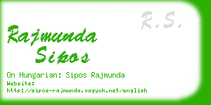 rajmunda sipos business card
